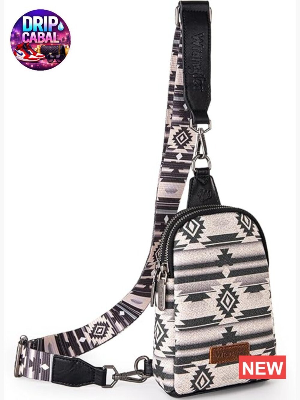 Canvas Crossbody Sling Bag with Adjustable Strap, Multiple Compartments
